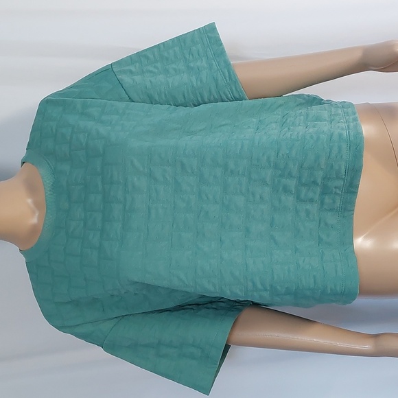 a new day Tops - a new Day Women's Pink Short Sleeve Quilted Boxy T-Shirt Size L